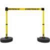 Banner Stakes PLUS Barrier Set X2, Yellow "Authorized Personnel Only" Banner