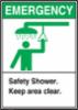 Accuform "EMERGENCY-graphic, sign alum, green/white, 14" x 10"