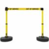 Banner Stakes PLUS Barrier Set X2, Yellow "Out of Service" Banner