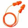 Tri-Grip Pre-Molded Reusable Earplugs,Corded, Orange, NRR 27 dB