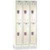 Hallowell Premium Wardrobe KD Locker, 2 Tier, 3 Wide, Tan, 36" x 12" x 66"