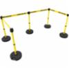 Banner Stakes PLUS Barrier Set X5, Yellow "Caution-Do Not Enter" Banner