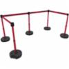 Banner Stakes PLUS Barrier Set X5, Red "Danger High Voltage Keep Out" Banner
