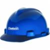 V-Gard® Hard Hat, Slotted Cap Style, Blue, with Fas-Trac III Suspension, Clean Harbors Logo