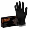 Global Panther-Guard™ Disposable Flocklined 100% Nitrile Gloves, 8 mil, Black, LG