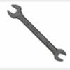 Proto open end wrench, black, 7/16" x 1/2"