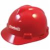 MSA Slotted Cap Style Hard Hat with Fas-Trac, LG, Red, Clean Harbors Logo