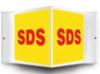 "SDS" 3D Projection Plastic Sign, 6" x 5"