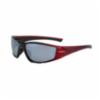Crossfire RPG Shiny Black/Pearl Red Frame, Silver Mirror Lens Safety Glasses