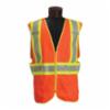 Deluxe Class 2 Two-Tone 5pt Breakaway Safety Vest, Solid Orange, 2X/5X