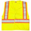 Lightweight Class 2 FR Safety Vest w/ Velcro® Closure, 5.1 cal/cm2, Two-Tone Hi-Viz Yellow / Orange, 3XL