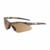 DiVal Di-Vision Semi-Rimless Safety Glasses with Camouflage Frame, Brown Lens and Anti-Scratch / Anti-Fog Coating