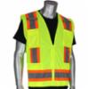 PIP ANSI Type R Class 2 Two-Tone Surveyors Vest, 11 Pockets, Yellow, MD