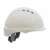 Evolution® Deluxe Short Brim Type I Vented Hard Hat w/6-Point Polyester Suspension & Wheel Ratchet Adjustment, White