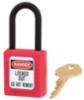 406 Series Safety Padlock, Keyed Differently, Red