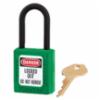 406 Series Safety Padlock, Keyed Differently, Green