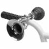 Bicycle bugle horn, chrome plated, black