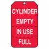 Accuform® Safety Tag, Cylinder Empty, In Use, Full, Cardstock, 25/Pkg