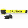 Banner Stakes 30' Magnetic Wall Mount, Yellow "Caution" Banner