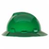 MSA V-Gard® Type I Slotted Full Brim Hard Hat w/ 4pt Fas-Trac® III Ratchet Suspension, Green