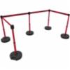 Banner Stakes PLUS Barrier Set X5, Red "Stay Behind the Line" Banner