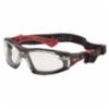 Bolle Rush Clear Anti-Fog Lens, Red/Black Frame Safety Glasses with Strap