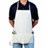 Canvas Bib Apron w/ Pockets & Ties, White