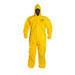 DuPont™ Tychem® 2000 Coverall w/ Hood, Bound Seams, Yellow, MD