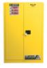 Justrite 60 Gal Cabinet Manual Door, Yellow, Ink Safe,