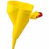 Justrite® Polypropylene Pour Funnel, Yellow, 11-1/4" Length x .05 Outer Diameter