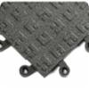 Wearwell ErgoDeck Heavy Duty Solid Mat, Black, 7/8", 18" x 18", 10/cs