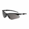 DiVal Di-Vision Semi-Rimless Safety Glasses with Black Frame, Gray Lens and Anti-Scratch / Anti-Fog Coating