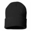 Heavyweight Acrylic Knit Cap, Black