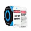 Accuform® Tags-By-The-Roll, Danger Out Of Service, 100/Roll