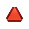 Slow Moving Vehicle Blank Traffic Sign, Reflective Triangle, Orange with Red Edging, Steel, 14"H x 16"W