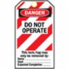 Danger " DO NOT OPERATE " tag, 5-3/4"H x 3"W, polyester, 25/pk