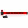 Banner Stakes 7' Magnetic Wall Mount, Red "Danger High Voltage Keep Out" Banner, With Light