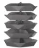 Durham Prime Cold Rolled Steel Revolving Storage Bin, Gray, 5-Shelf, 44" x 57-1/2" x 44