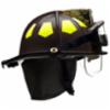 Bullard® USTM Series Firefighting Helmet w/ ESS Goggles, Bourkes Eyeshield, and TrakLite, Black