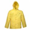 Tingley DuraScrim™ Double Coated PVC / Polyester FR Rain Jacket w/ Storm Fly Front & Attached Hood, Yellow, LG