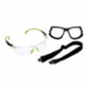 3M™ Solus™ 1000 Series Safety Eyewear Kit w/ Clear Scotchgard™ Anti-Fog Lens, Foam Gasket & Strap, Green/Black Frame