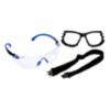 3M™ Solus™ 1000 Series Safety Eyewear Kit w/ Clear Scotchgard™ Anti-Fog Lens, Foam Gasket & Strap, Blue/Black Frame