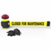 Banner Stakes 30' Magnetic Wall Mount Yellow "Closed for Maintenance" Banner, With Light