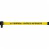 Banner Stakes Replacement 15' PLUS Banner, Yellow "ATTENTION – ENTRÉE INTERDITE" (Pack of 5)