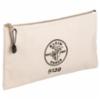 Klein natural canvas zipper bag 12 1/2" x 7"