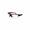 DiVal Di-Vision Safety Glasses, Black/Red Frame, Anti-Fog Clear Lens<br />

