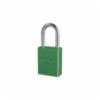 American Lock® Aluminum Safety Padlock, 1-1/2" Shackle, Keyed Differently, Green