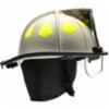Bullard® USTM Series Firefighting Helmet w/ Bourkes Eyeshield & TrakLite®, White