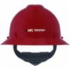 MSA V-Gard&@174 Full Brim Slotted Hard Hat with FasTrac® III Suspension, Red, HPC Logo
