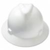 MSA V-Gard Full Brim Hard Hat with Fas-Trac Ratchet Suspension, White with Linde Logo